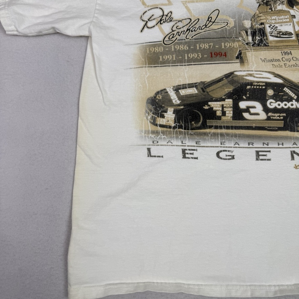 Vintage 90s Dale Earnhardt Legend 1994 Winston Cup Champion Stained T-Shirt Med - Picture 4 of 9